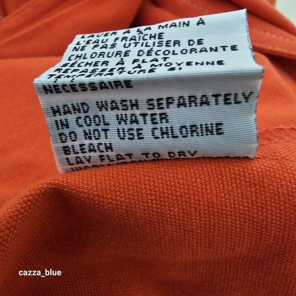 MOFFI International Vintage Tailored Women's Plus Size Orange Denim Jacket - Picture 10 of 14